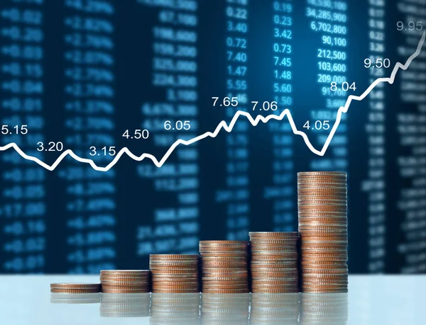 Madeni paralar borsa grafiği