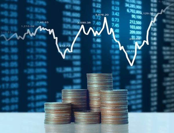 Madeni paralar borsa grafiği