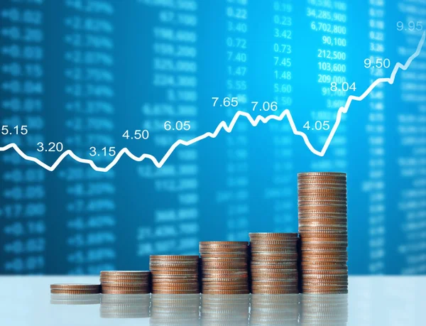 Madeni paralar borsa grafiği