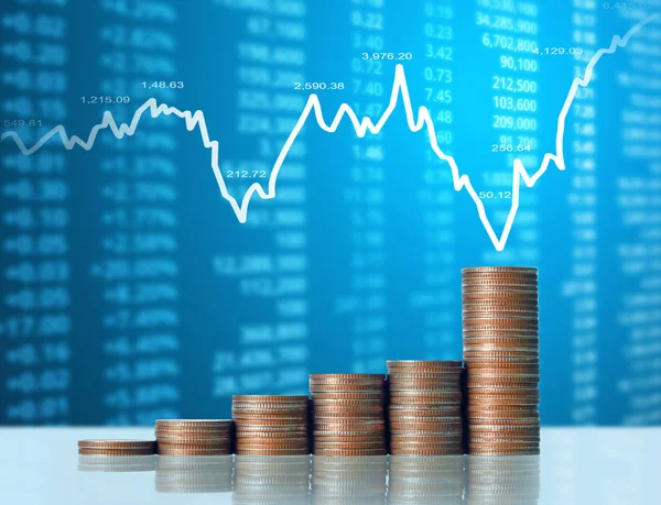 Madeni paralar borsa grafiği