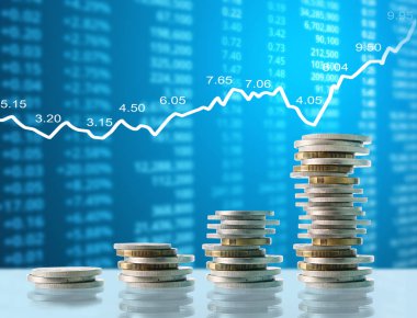 Madeni paralar borsa grafiği