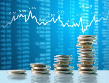 Madeni paralar borsa grafiği