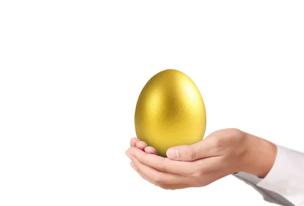 Бізнесмен Холдингу Золоті Яйця — стокове фото