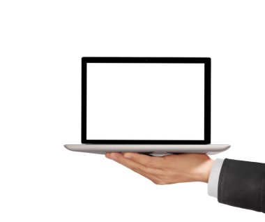 Erkek el laptop tutarak