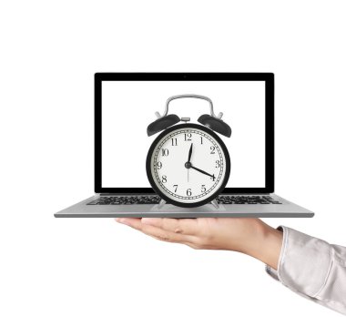 Erkek el laptop tutarak