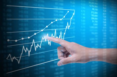 Yatırım kavramı, el elden gelen mali grafik sembolleri ile