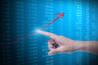 Yatırım kavramı, el elden gelen mali grafik sembolleri ile