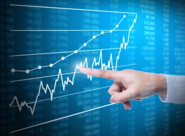 Yatırım kavramı, el elden gelen mali grafik sembolleri ile