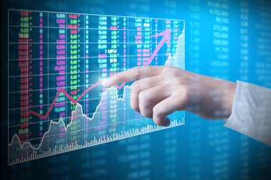 Yatırım kavramı, el elden gelen mali grafik sembolleri ile