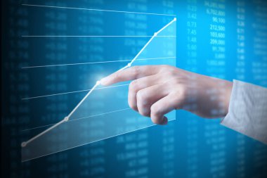 Yatırım kavramı, el elden gelen mali grafik sembolleri ile