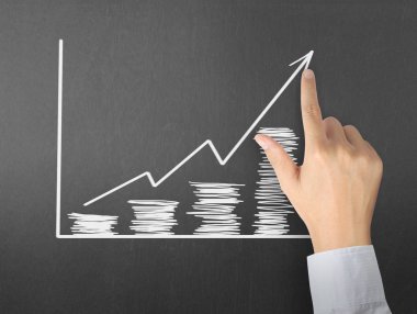 yazı tahtası Beyaz tebeşir ile çizim grafik