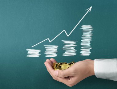 yazı tahtası Beyaz tebeşir ile çizim sonuç grafiği