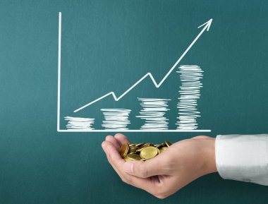 yazı tahtası Beyaz tebeşir ile çizim sonuç grafiği