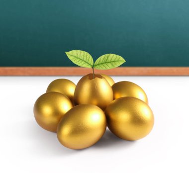 izole altın Paskalya yortusu yumurta