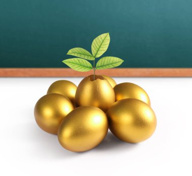 izole altın Paskalya yortusu yumurta