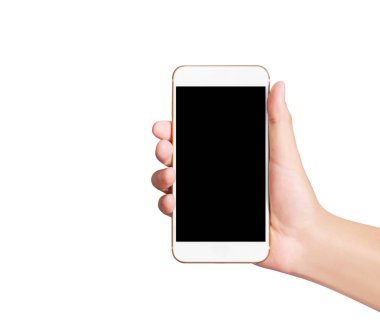Bir elde ekran akıllı telefonuna dokun