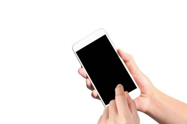 Bir elde ekran akıllı telefonuna dokun