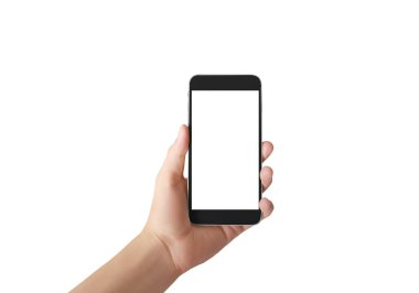 Bir elde ekran akıllı telefonuna dokun