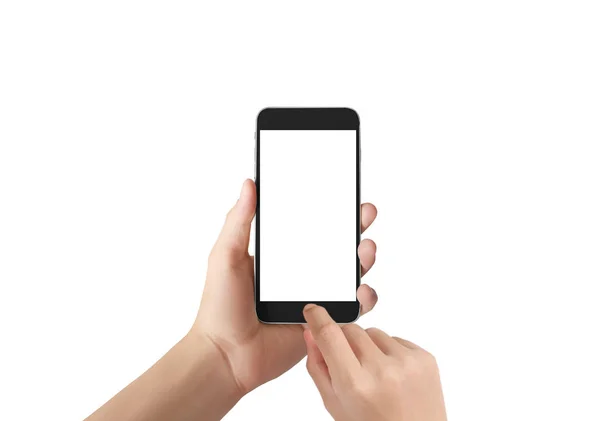 Touchscreen Smartphone Der Hand — Stockfoto