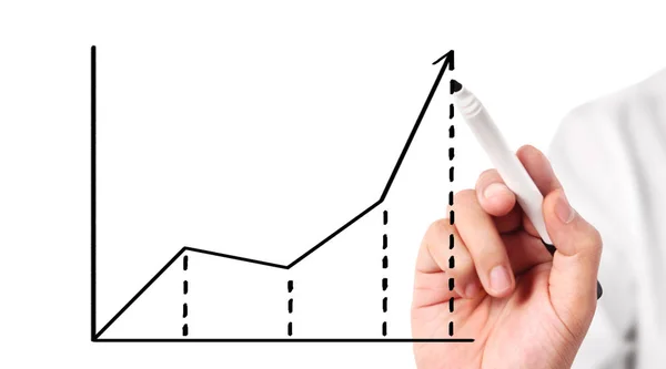 Hand Zeichnet Ein Diagramm Anzeigen — Stockfoto