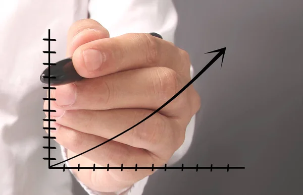 Hand drawing  chart show — Stock Photo, Image