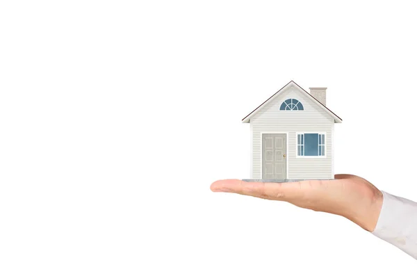 Hypotheek Concept Huis Van Hand — Stockfoto