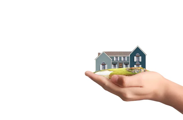 Mortgage Concept House Hand — Stock Photo, Image