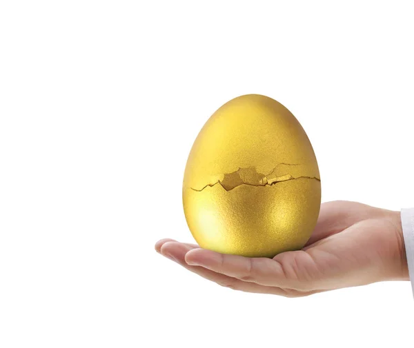 Επιχειρηματίας Εκμετάλλευση Χρυσά Αυγά — Φωτογραφία Αρχείου