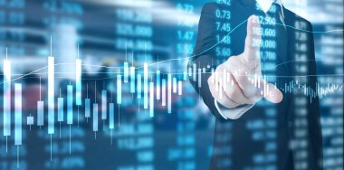 Yatırım kavramı, el elden gelen stok mali grafik sembolleri ile