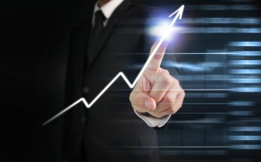 Yatırım kavramı, el elden gelen stok mali grafik sembolleri ile