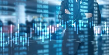 Yatırım kavramı, el elden gelen stok mali grafik sembolleri ile