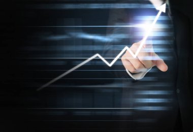 Yatırım kavramı, el elden gelen stok mali grafik sembolleri ile