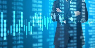 Yatırım kavramı, el elden gelen stok mali grafik sembolleri ile