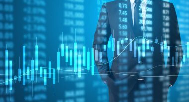 Yatırım kavramı, el elden gelen stok mali grafik sembolleri ile