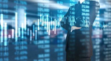 Yatırım kavramı, el elden gelen stok mali grafik sembolleri ile