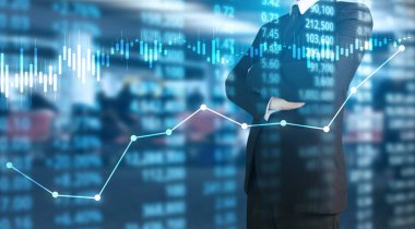 Yatırım kavramı, el elden gelen stok mali grafik sembolleri ile