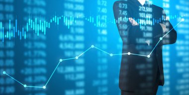 Yatırım kavramı, el elden gelen stok mali grafik sembolleri ile