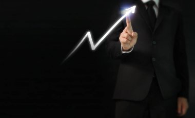 Yatırım kavramı, el elden gelen stok mali grafik sembolleri ile