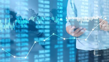 elden gelen stok mali grafik sembolleri ile el