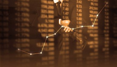 elden gelen stok mali grafik sembolleri ile el