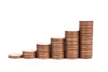 Yatırım konsepti ve sikkeler borsa grafiği