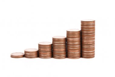 Yatırım konsepti ve sikkeler borsa grafiği