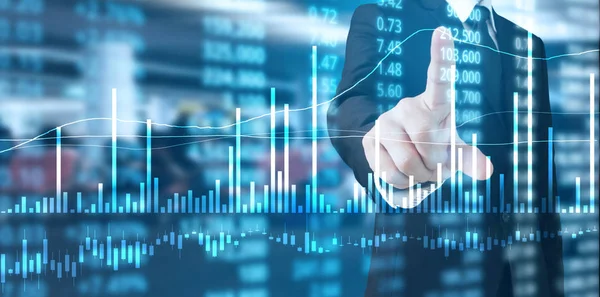 Yatırım kavramı, el elden gelen stok mali grafik sembolleri ile