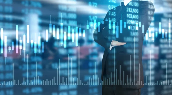 Yatırım kavramı, el elden gelen stok mali grafik sembolleri ile