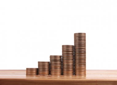 Yatırım konsepti ve sikkeler borsa grafiği