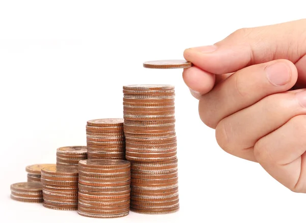 Concept Money Growing Coins Hand — Stock Photo, Image