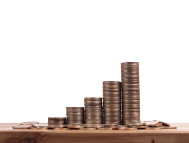 Yatırım konsepti ve sikkeler borsa grafiği 