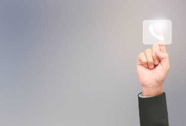 İşadamı el noktası veri ağ bağlantısı dokunmadan