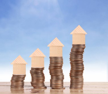 Sikke üzerinde evin model