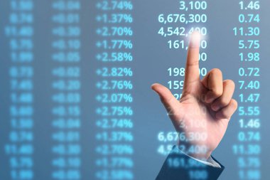  İşadamı, işinde grafik büyümesi ve grafik artışı için olumlu göstergeler planlıyor